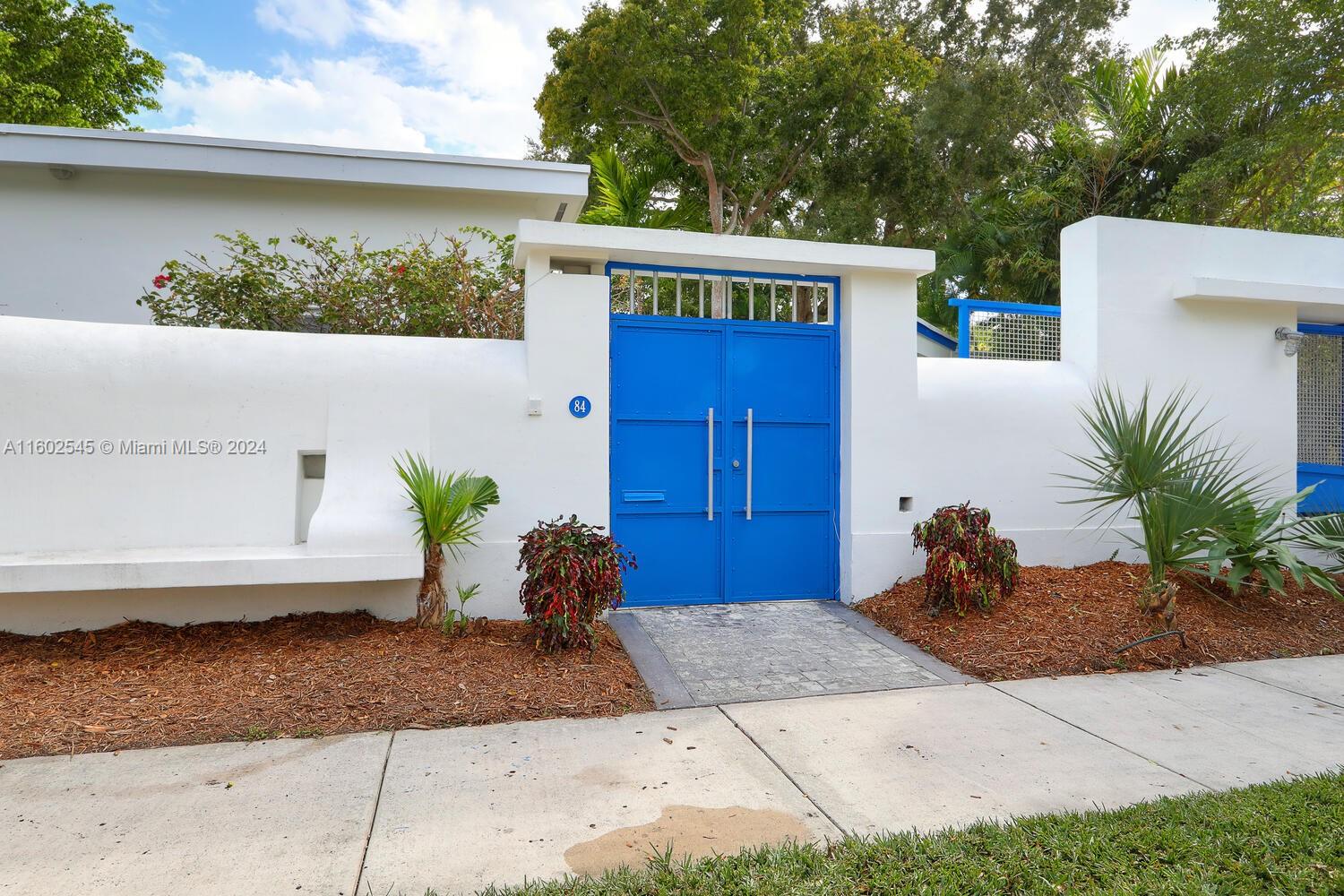 a view of a entryway door front of house