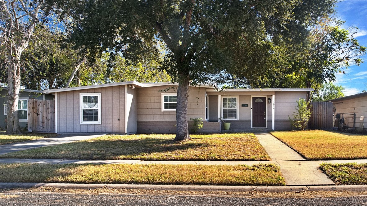 a house that has a tree in front of it