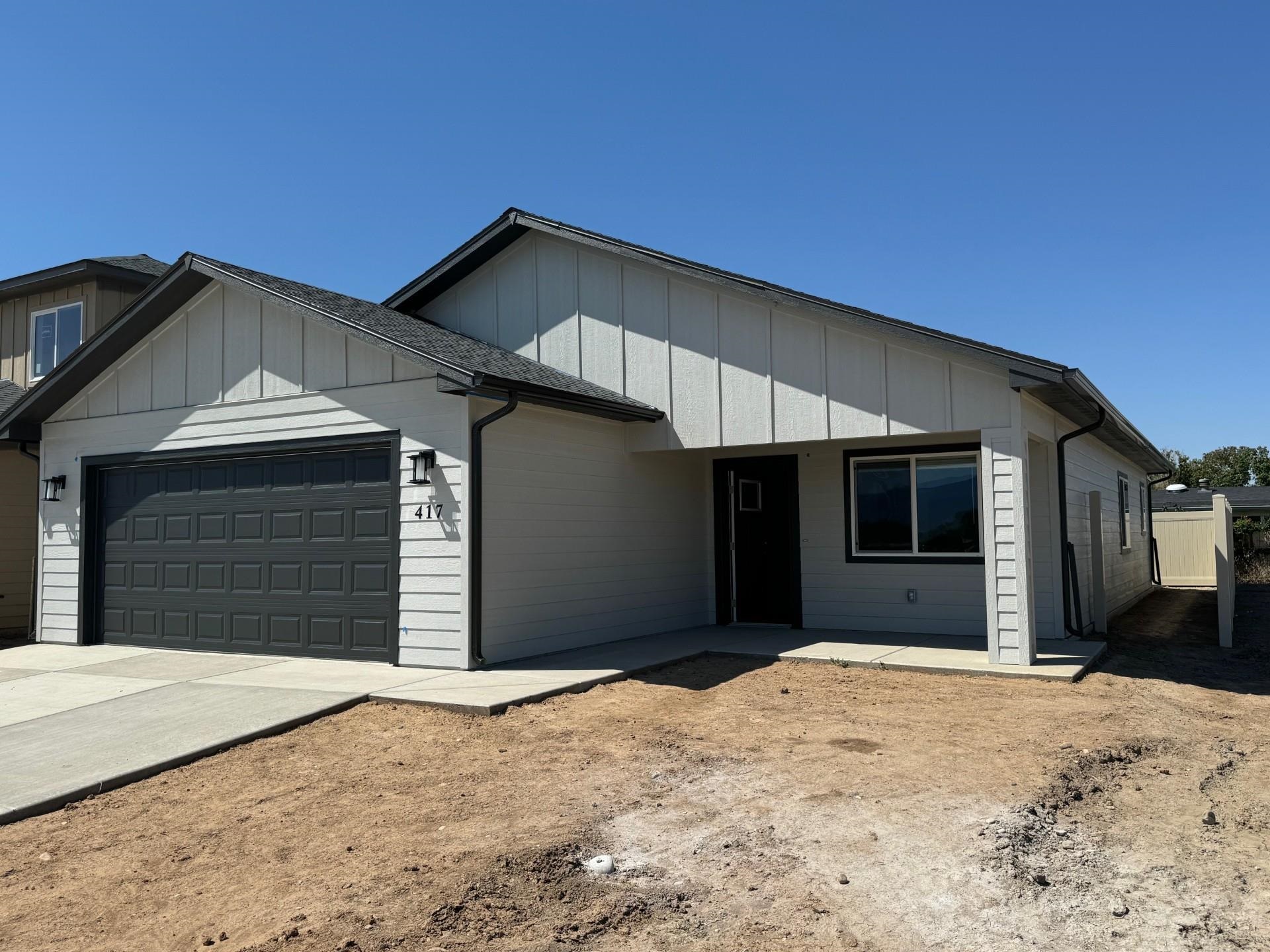 a front view of a house