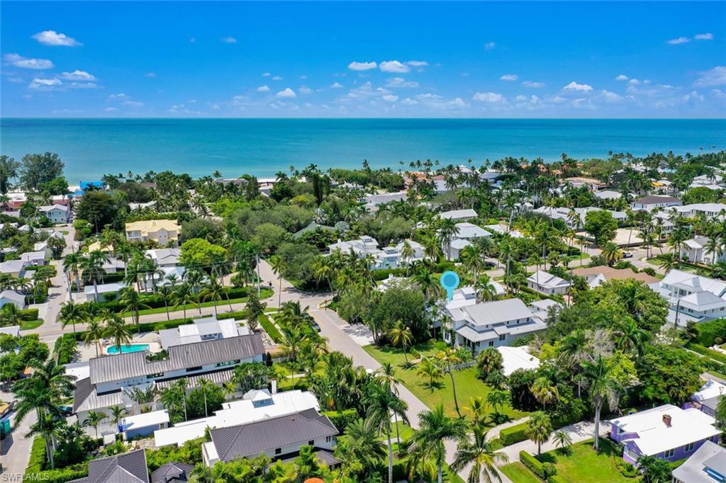 an aerial view of multiple house