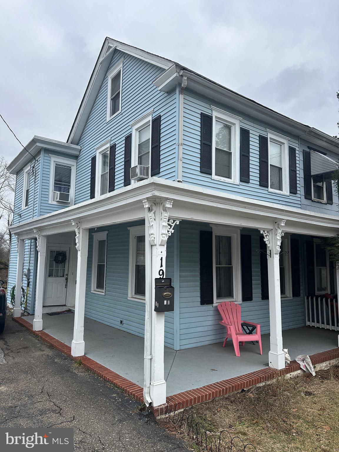 a front view of a house