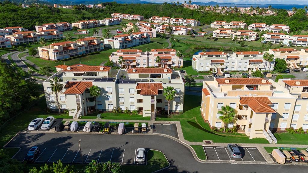 an aerial view of multiple house