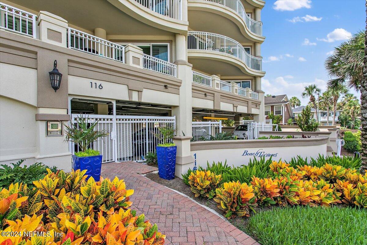 a front view of multi story residential apartment building