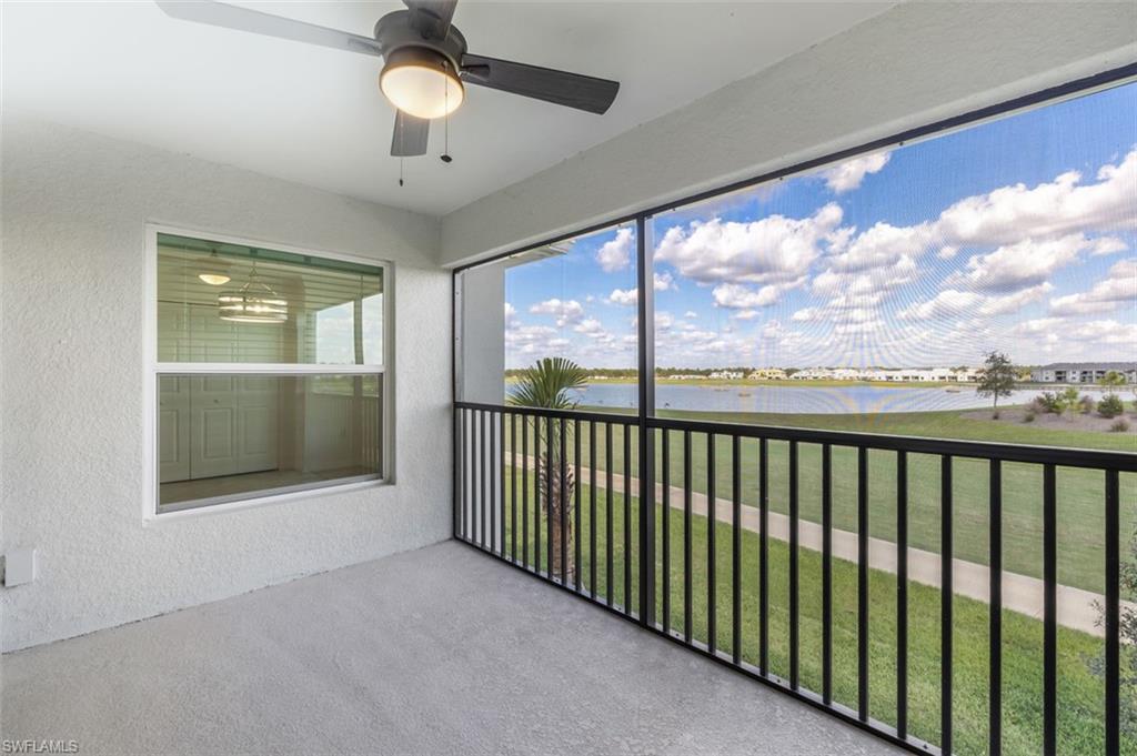 a view of a porch with a floor to ceiling window and a floor to ceiling window