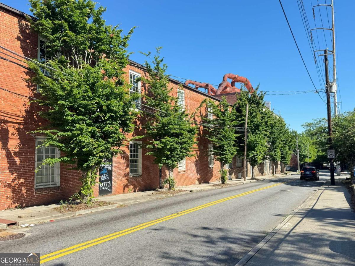 a view of a building with street view