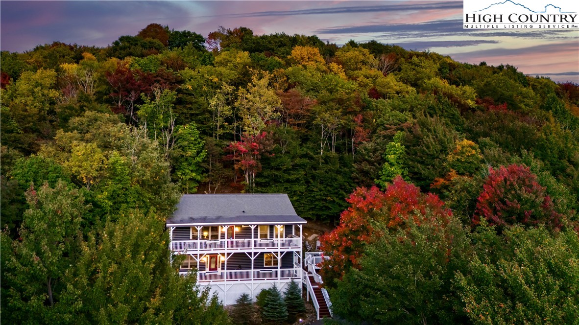 a aerial view of a house