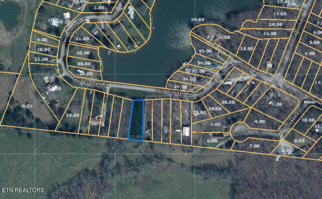 David Crockett Road lot 33 aerial imagin