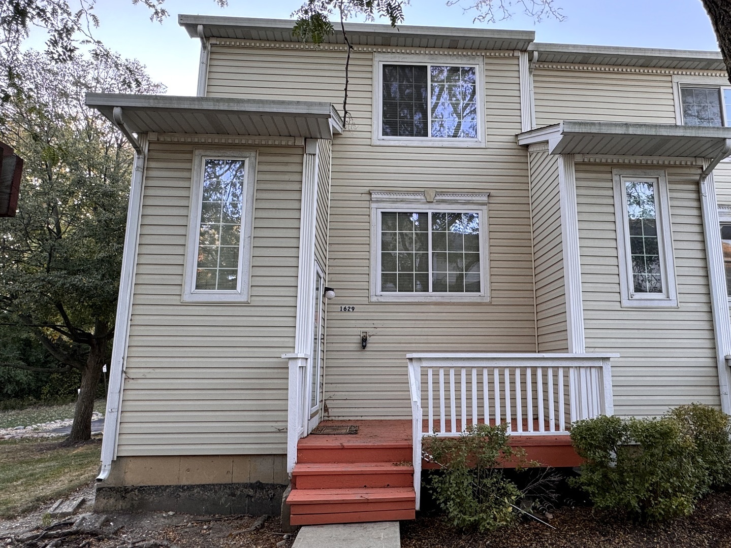 a front view of a house