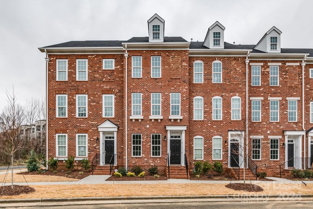 a front view of a residential apartment building