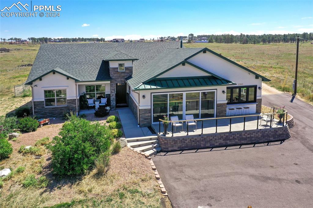 View of front of home featuring an outdoor living space