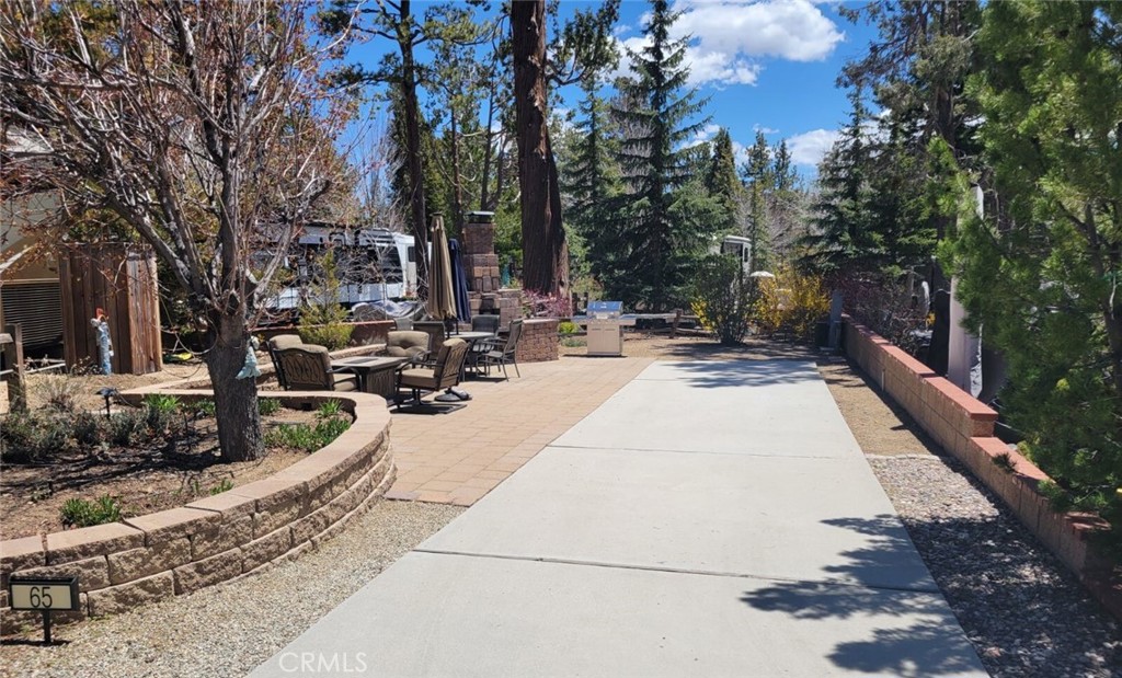 a view of outdoor space with seating