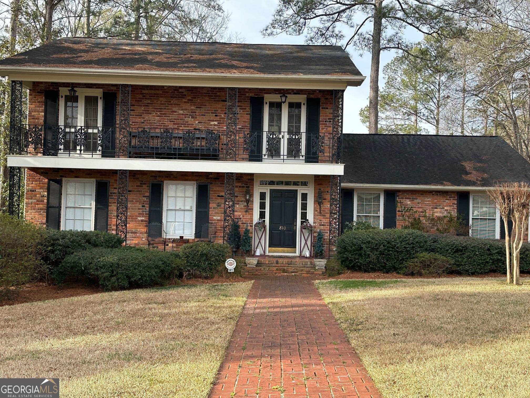 a front view of a house