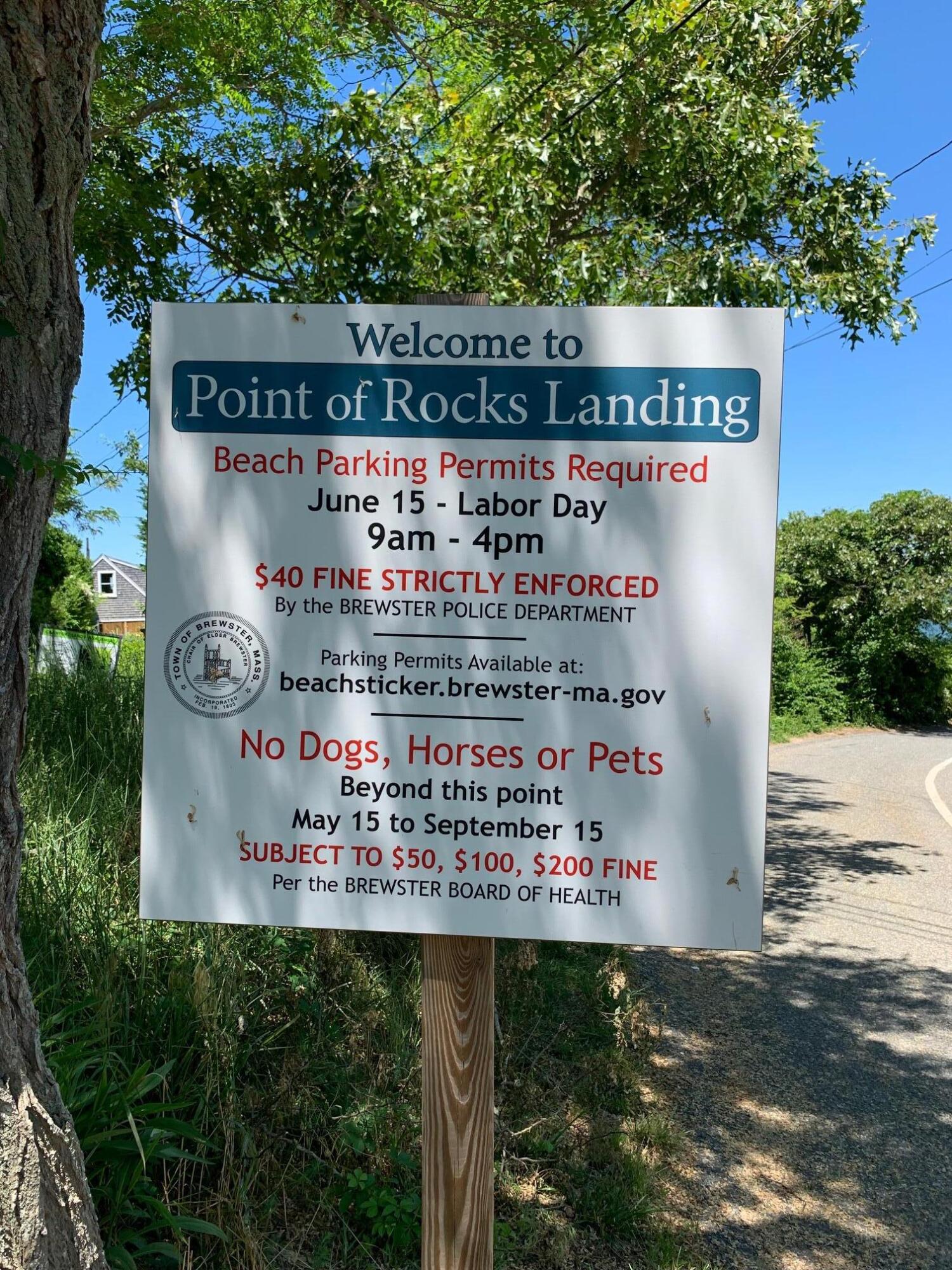 are dogs allowed at brewster town beaches