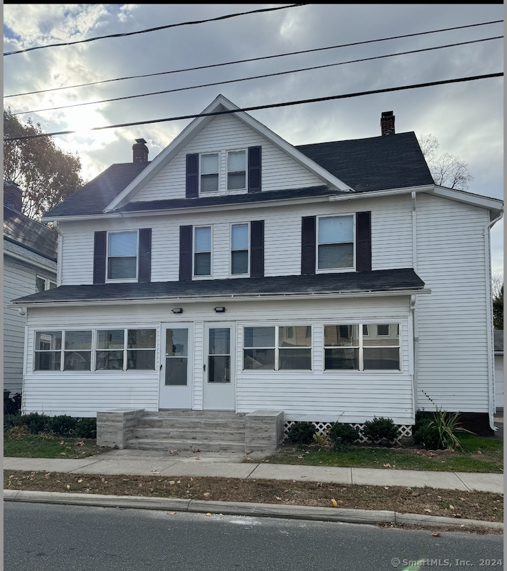 a front view of a house