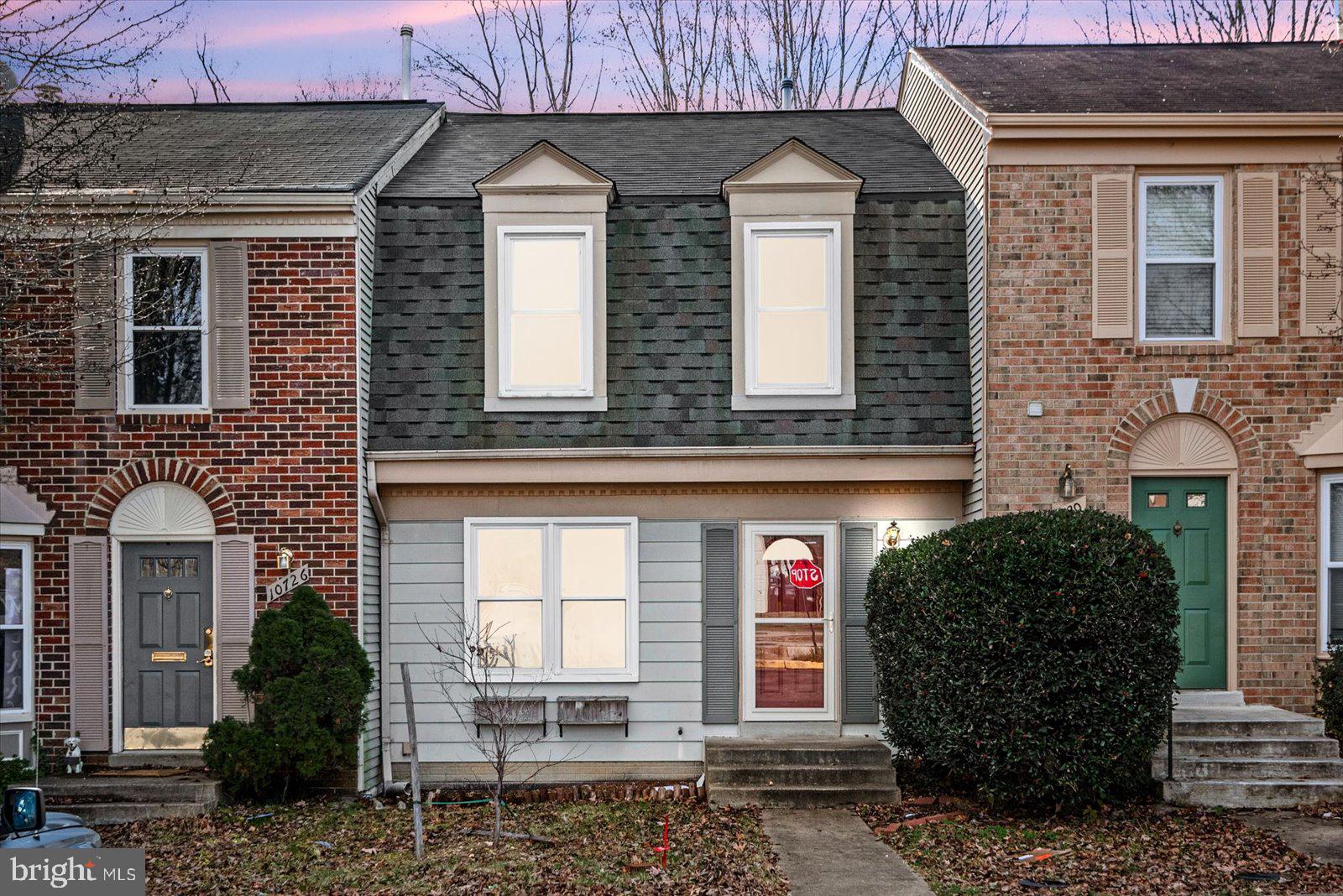 a front view of a house