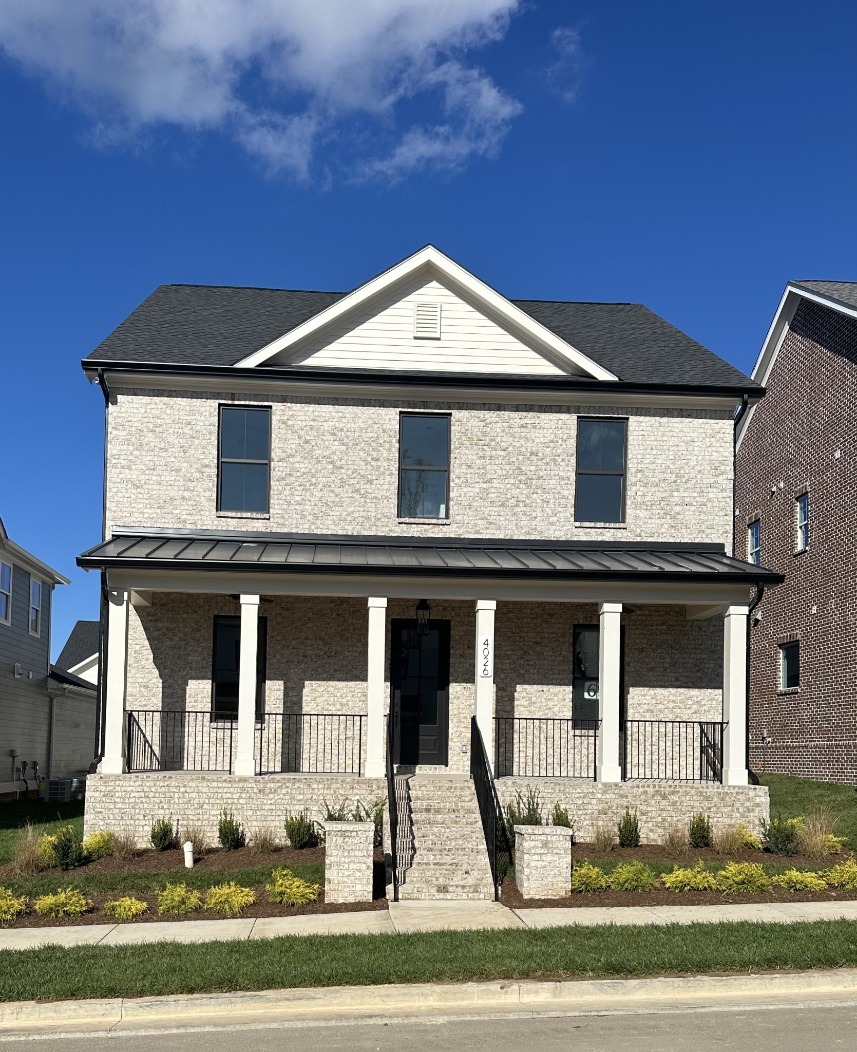 a front view of a house