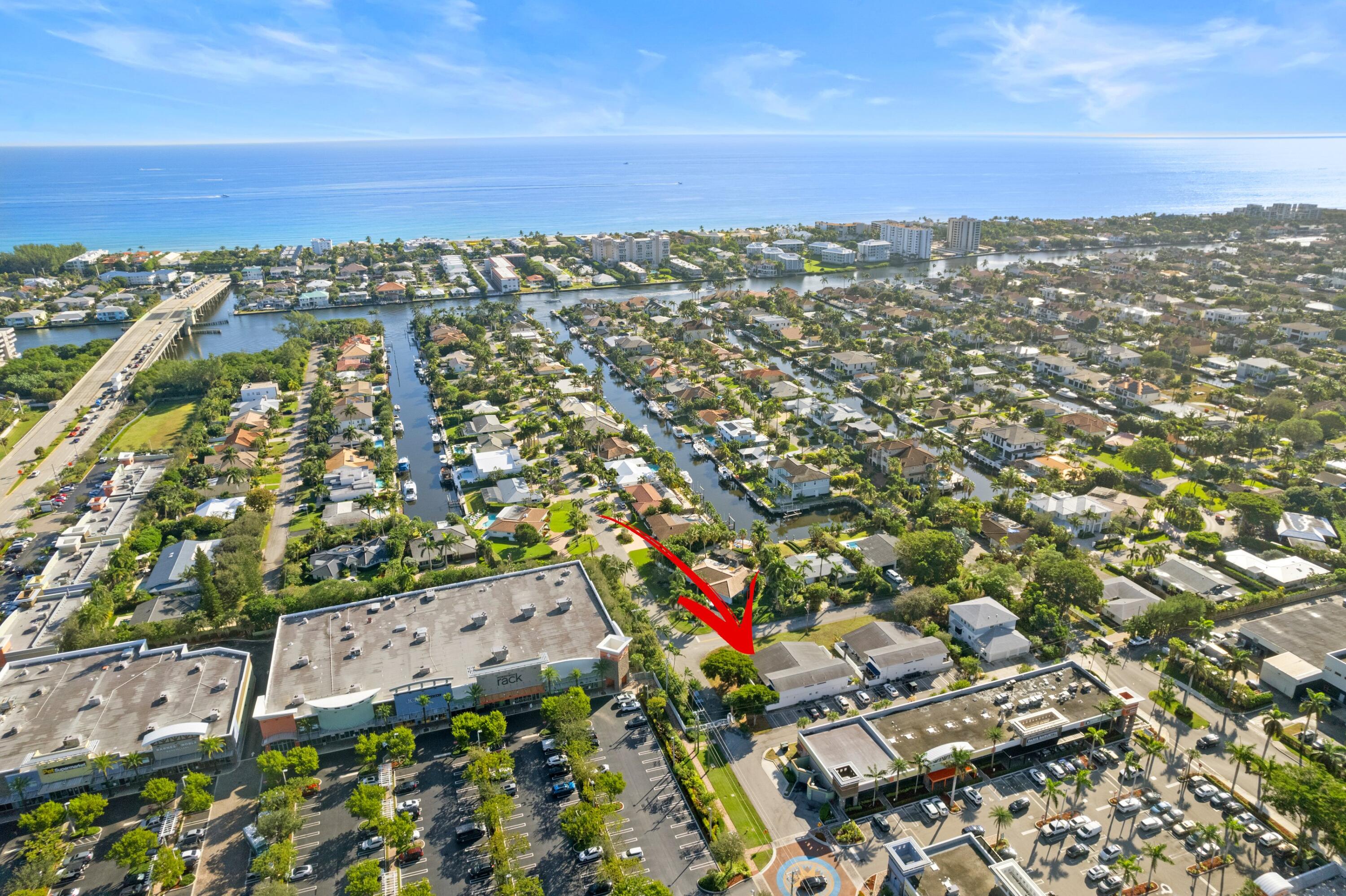 an aerial view of multiple house