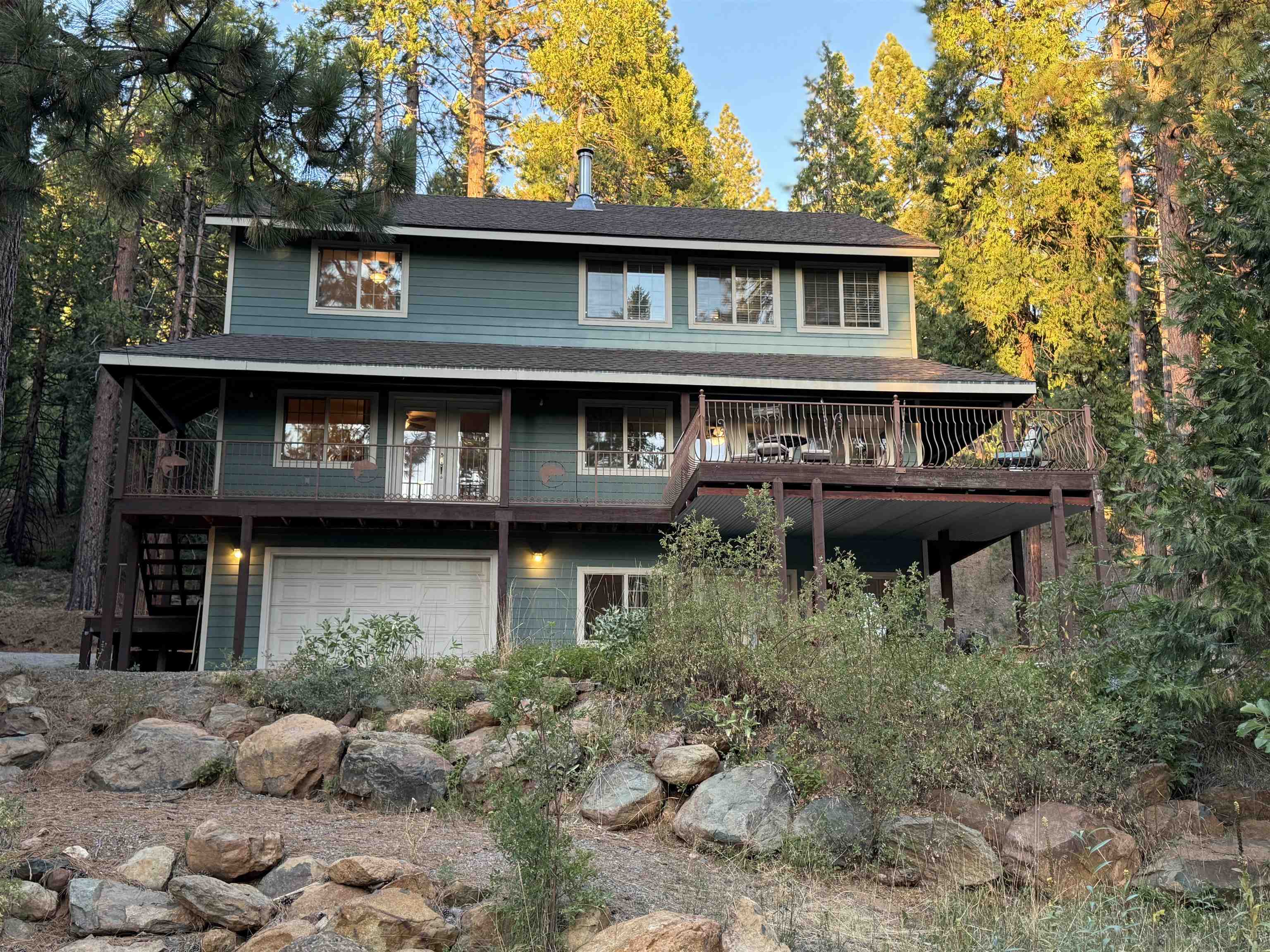 a front view of a house with balcony