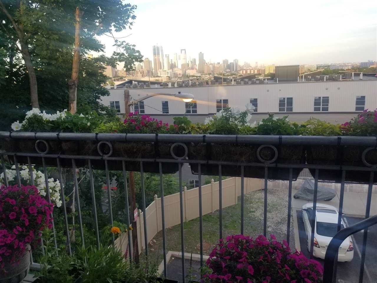 a view of a balcony with lake view