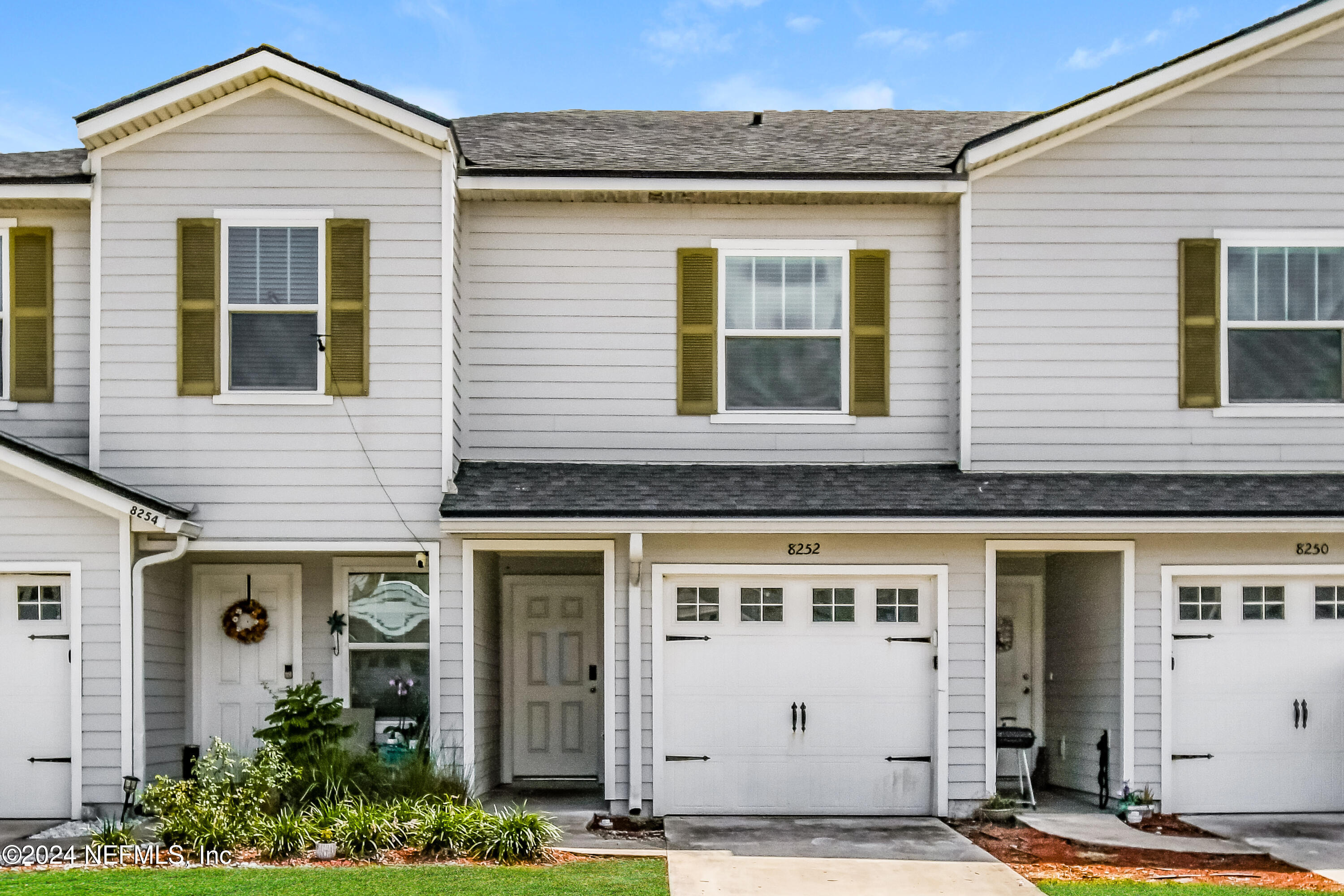 a front view of a house