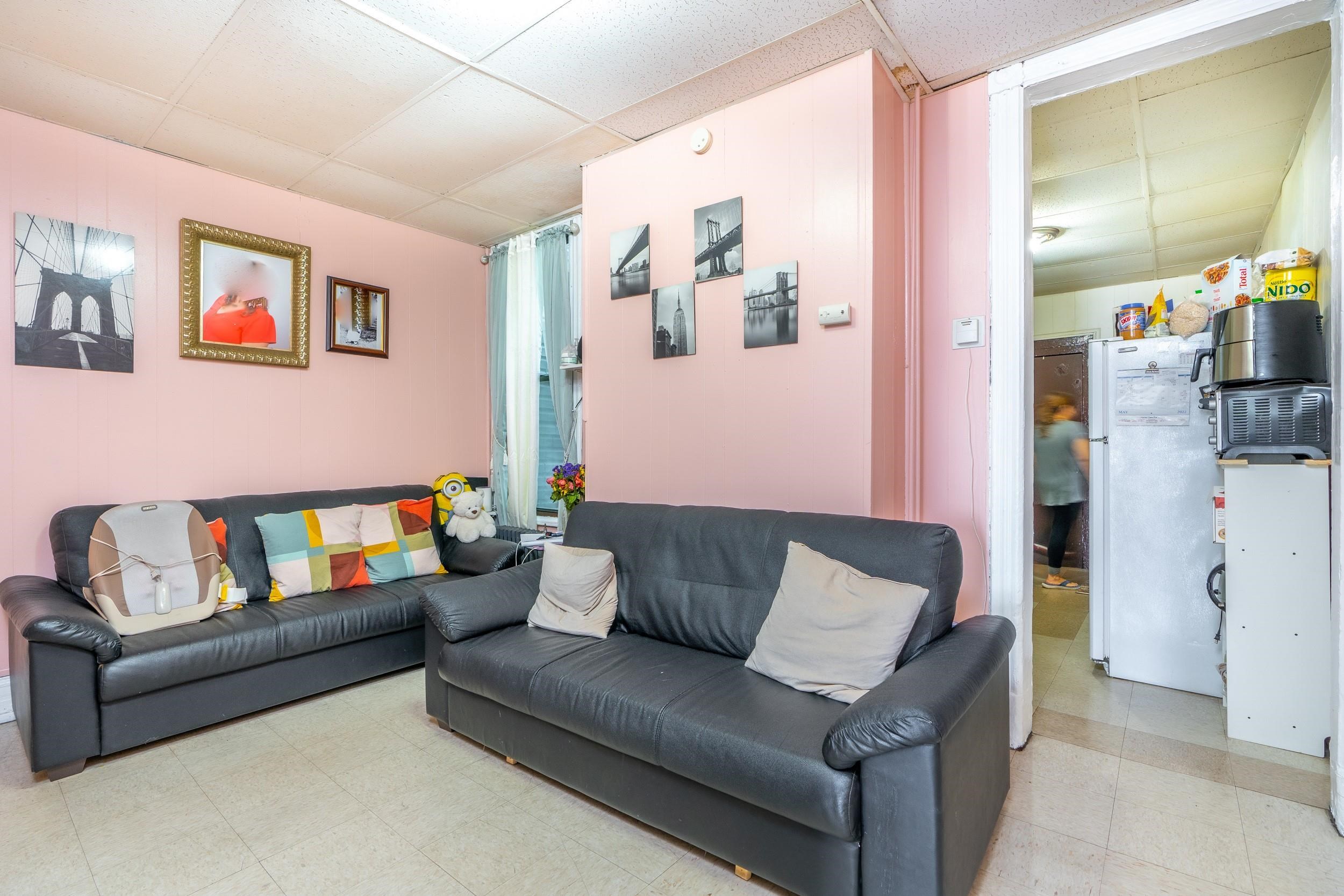 a living room with furniture and a couch