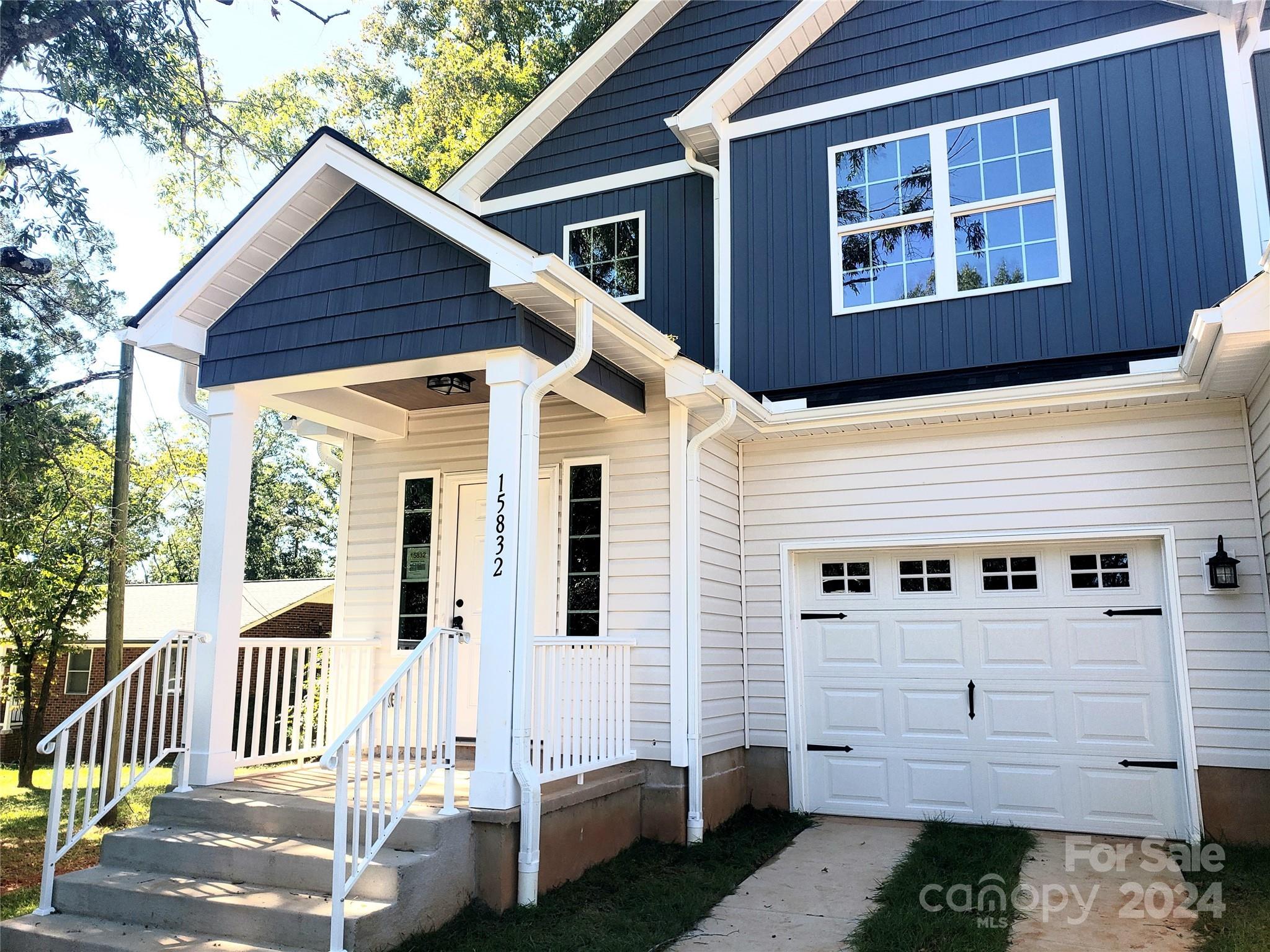 a view of a house with a small porch