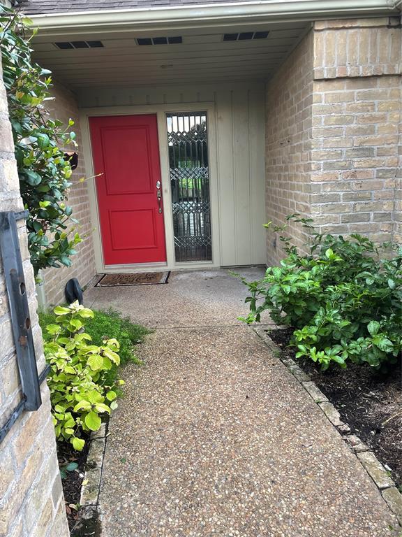 a house with red door