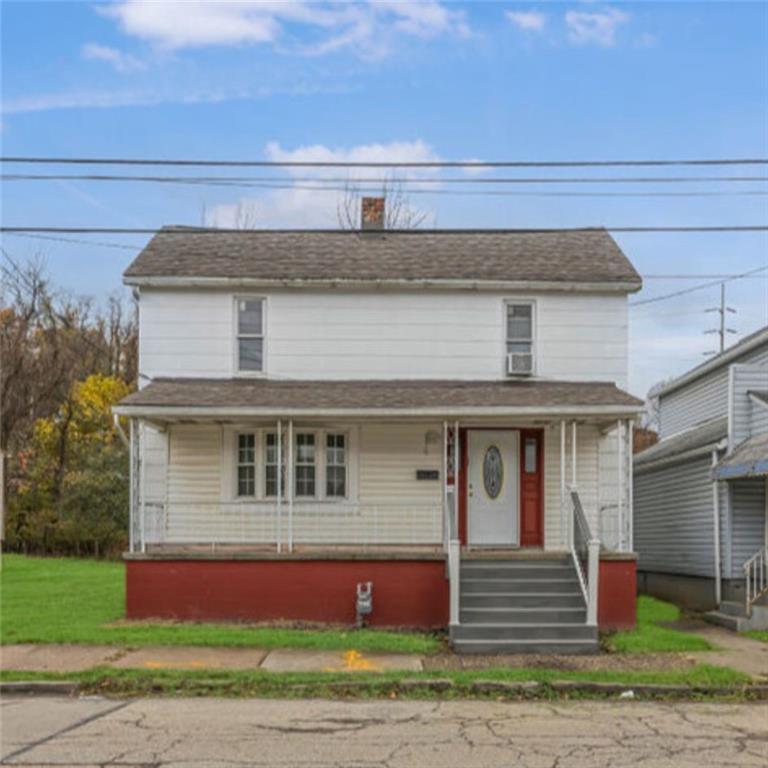 a front view of a house