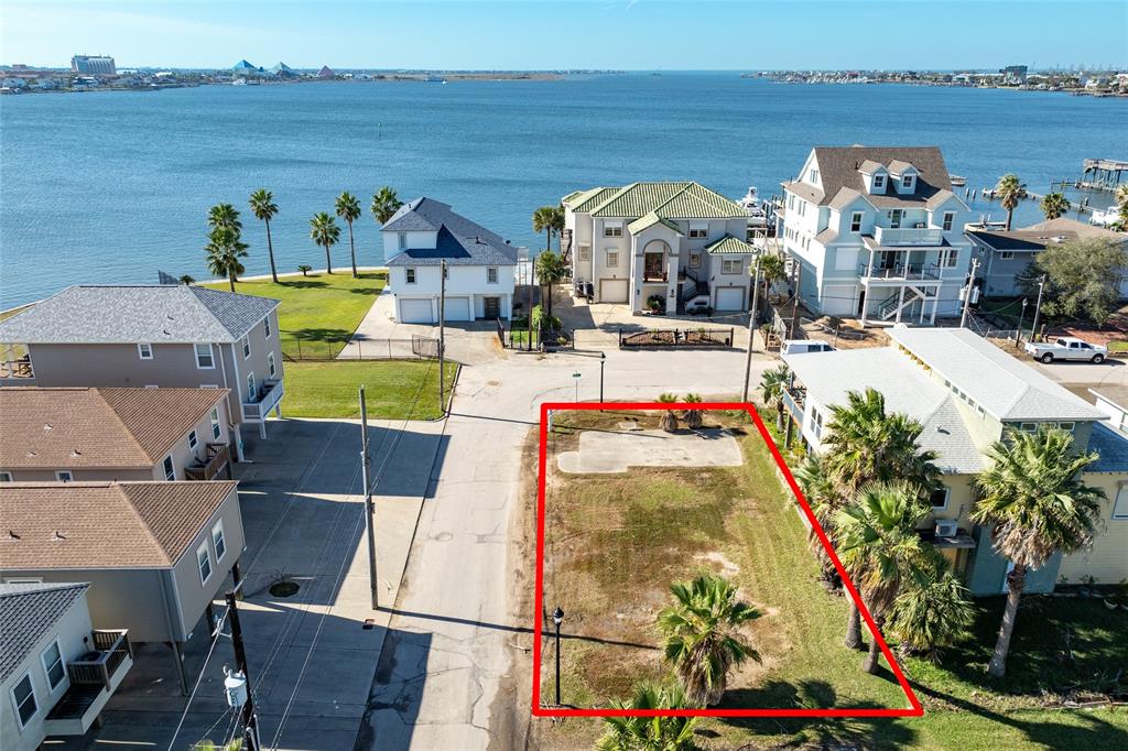 an aerial view of a house with outdoor space