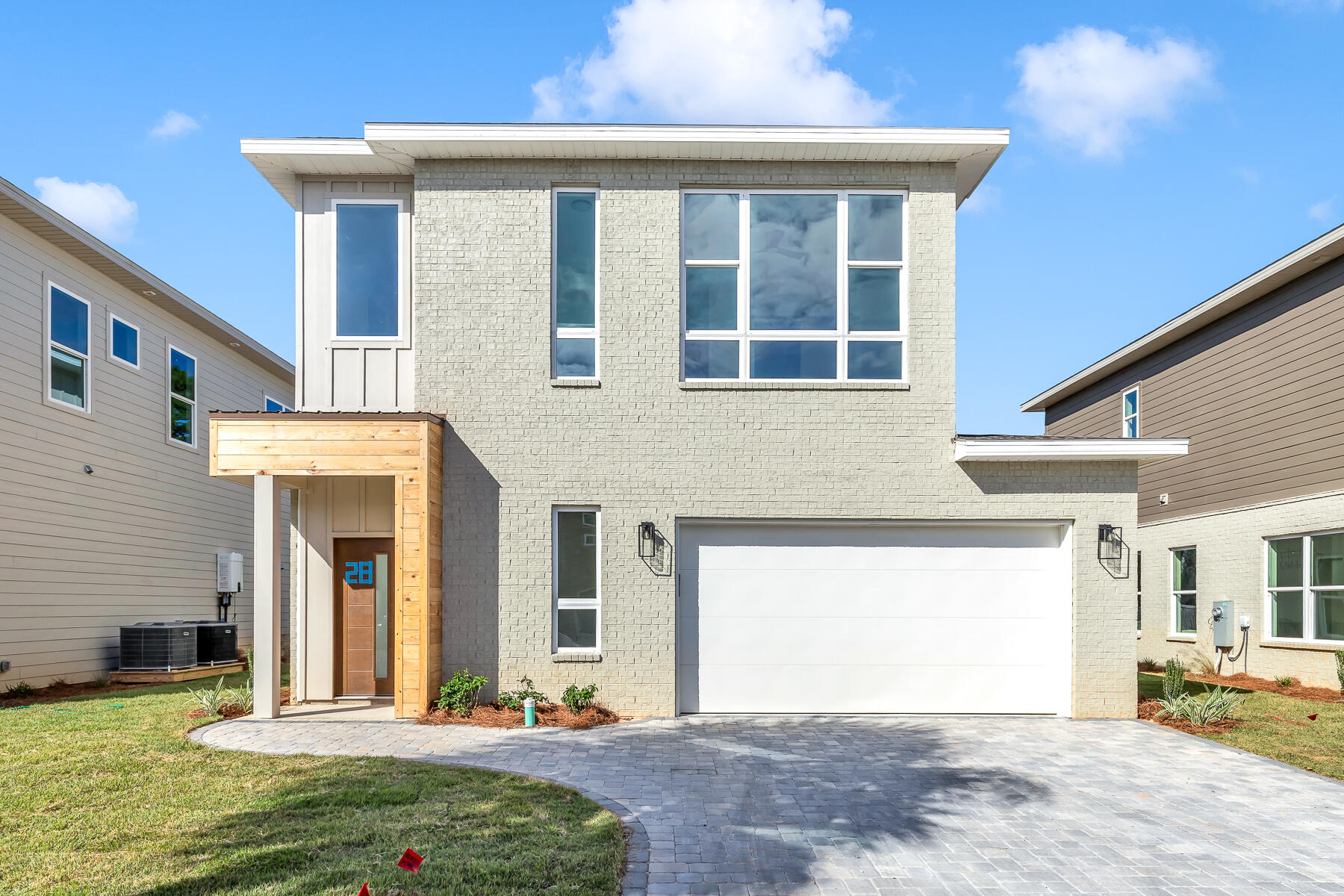 a front view of a house