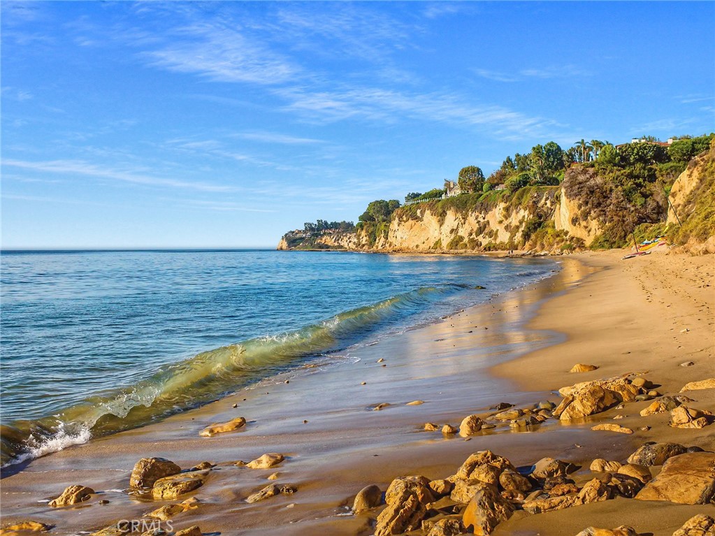 a view of an ocean beach