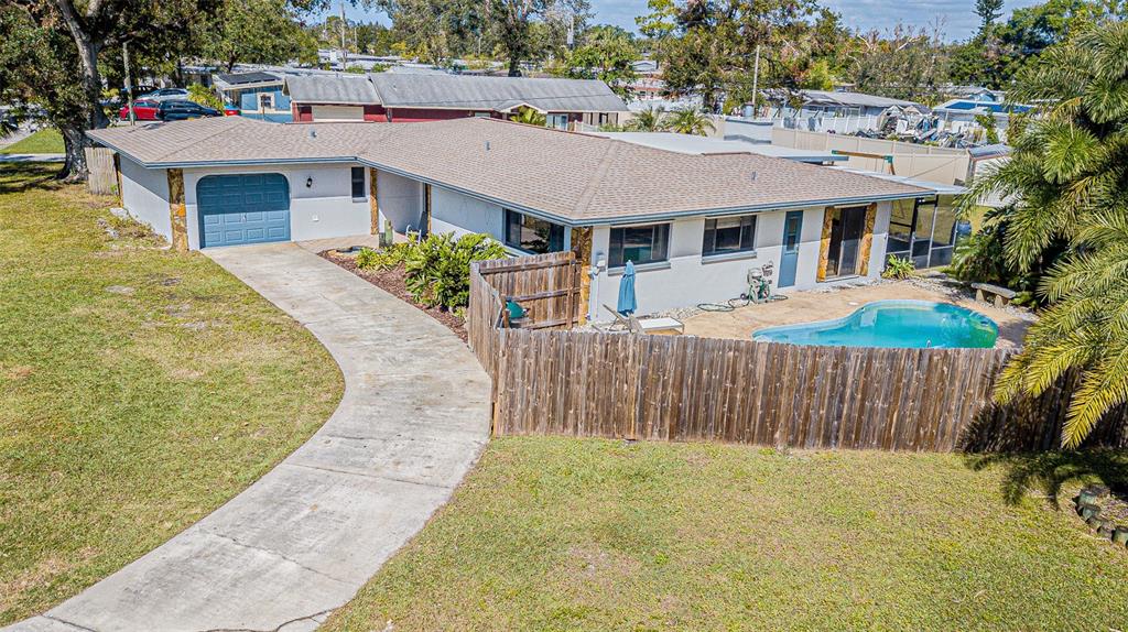 a aerial view of a house