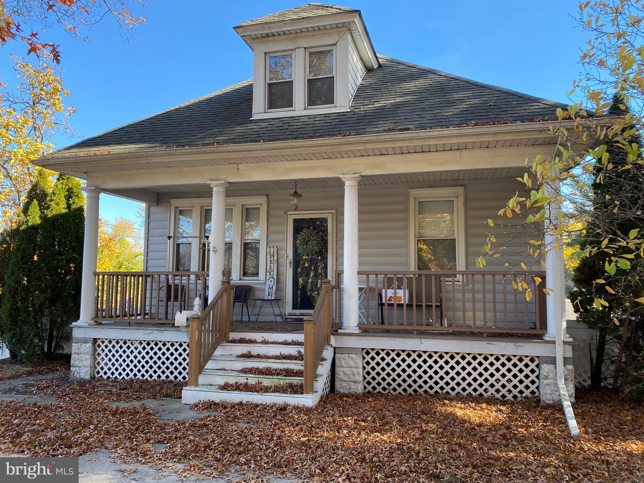 a front view of a house