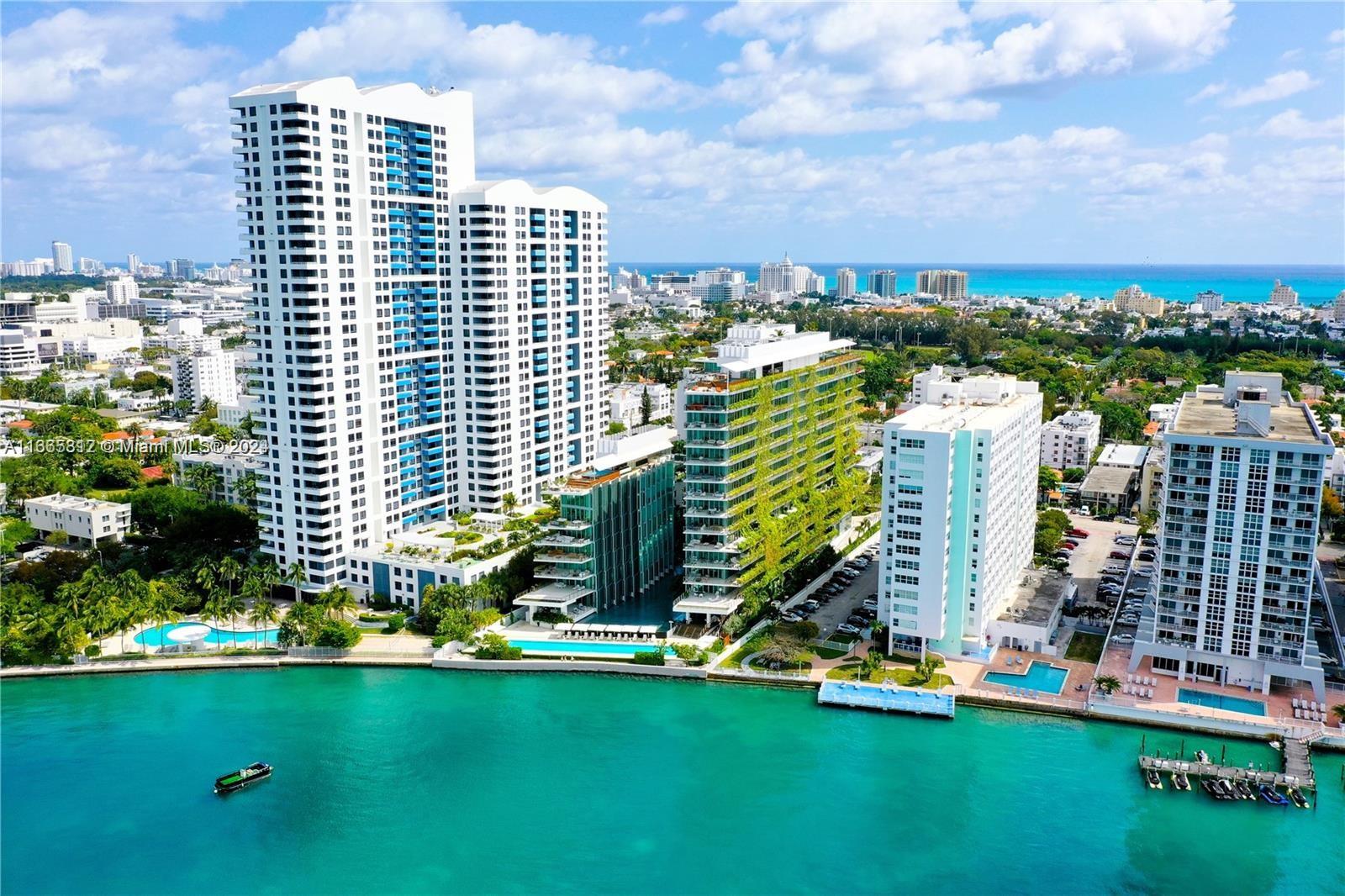 a view of a city with tall buildings