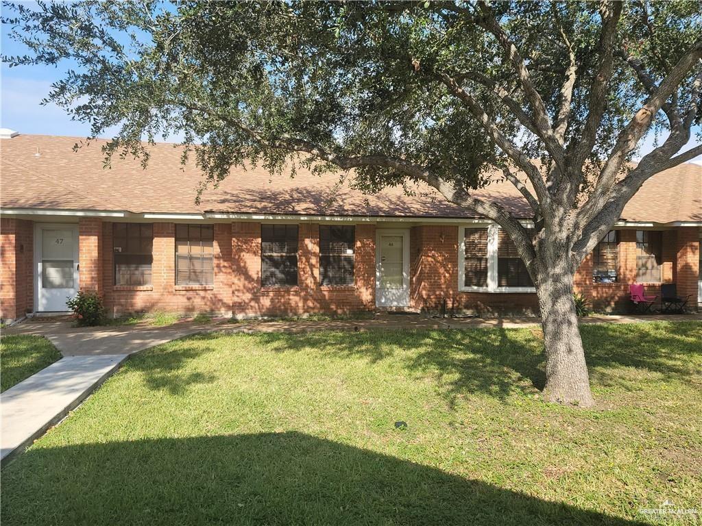 View of front of home with a front lawn