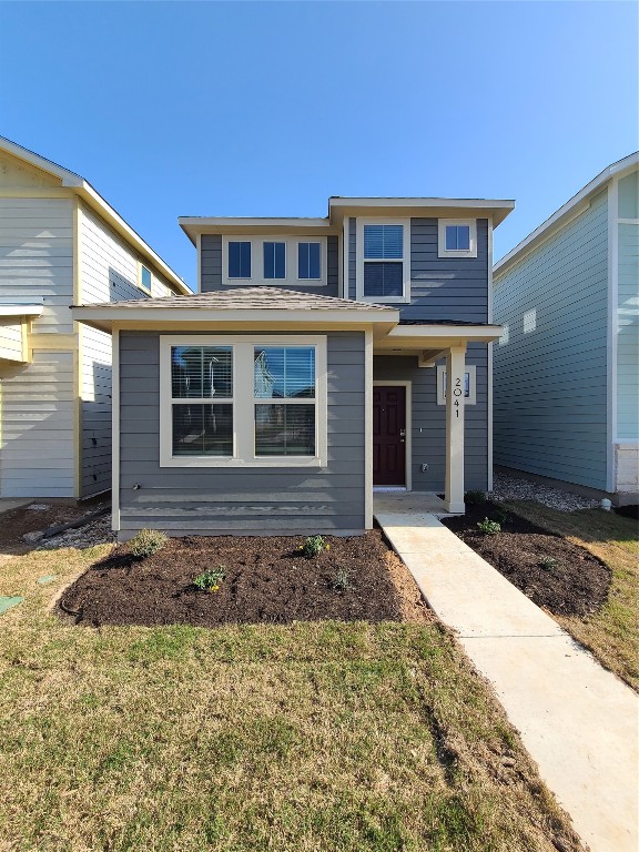 a house view with a outdoor space