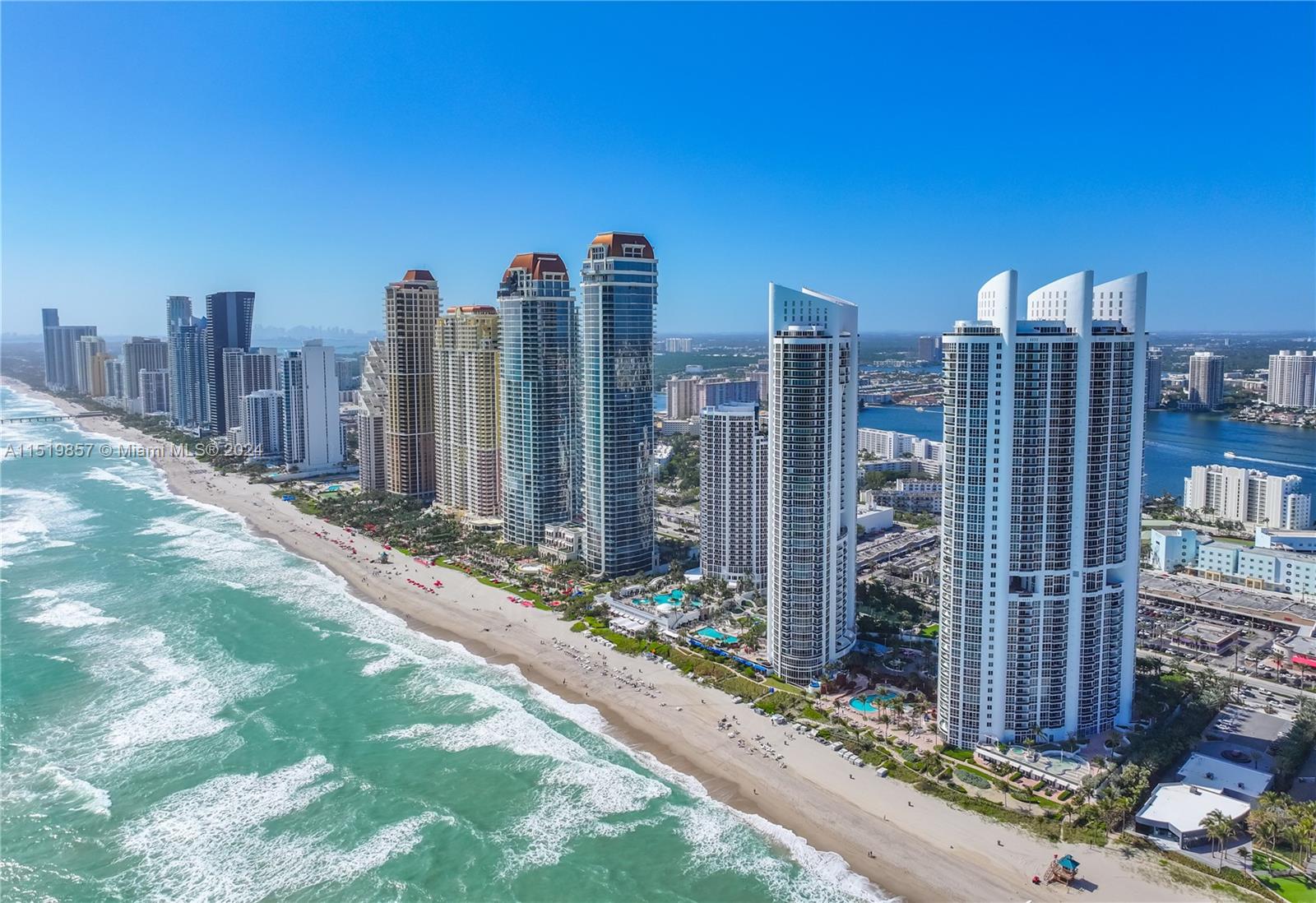 a view of a city with tall buildings