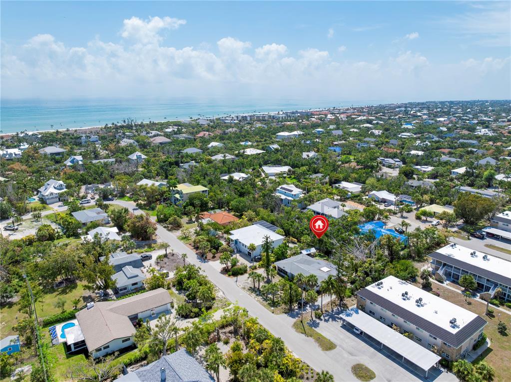 an aerial view of multiple house