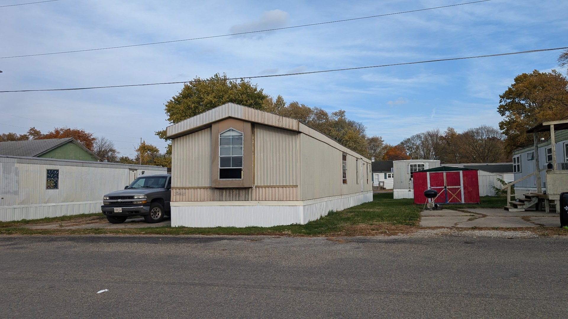 front view of a house with a street