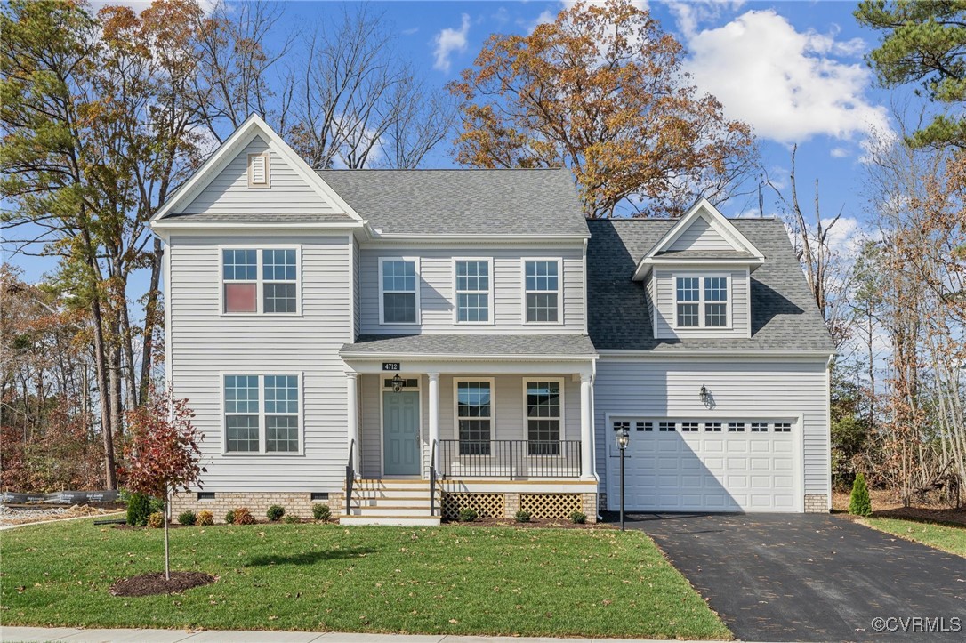 front view of house with a yard