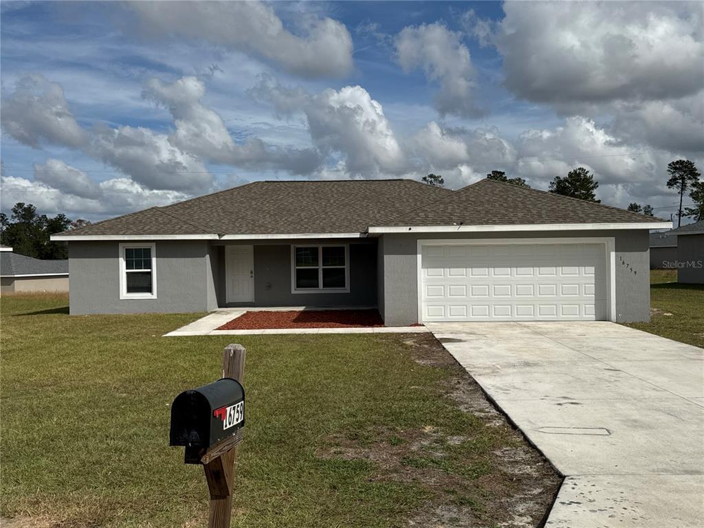 front view of house with yard