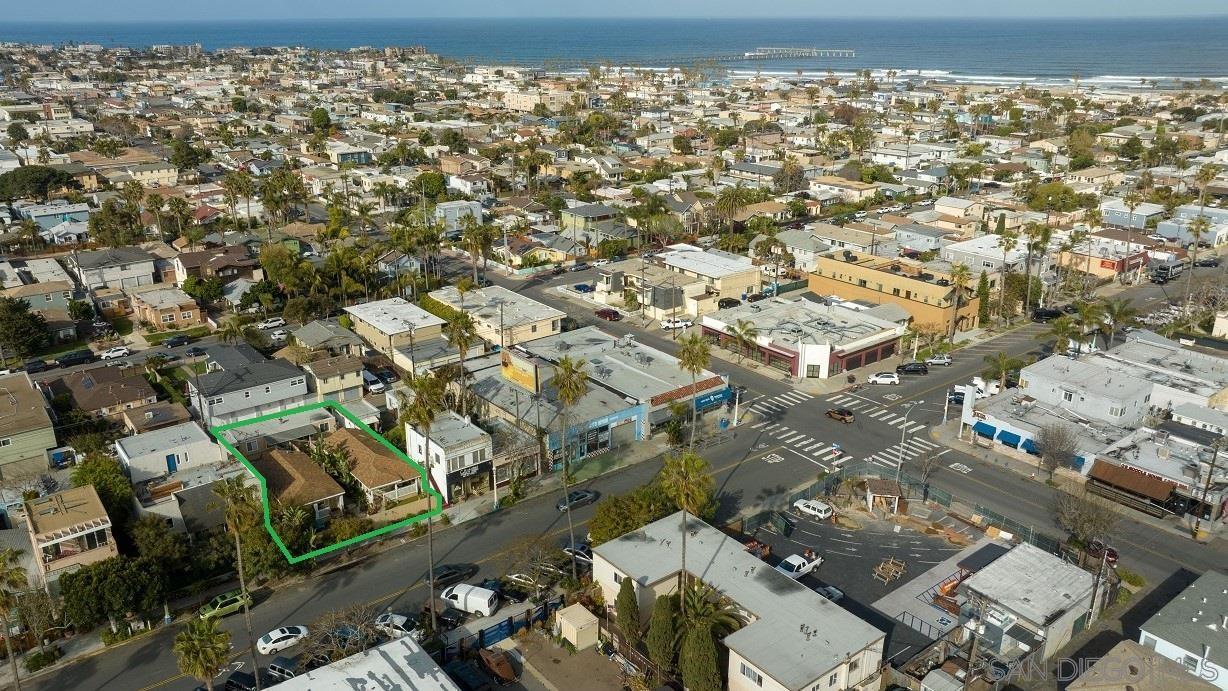 an aerial view of a city