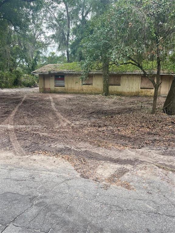 a backyard of a house