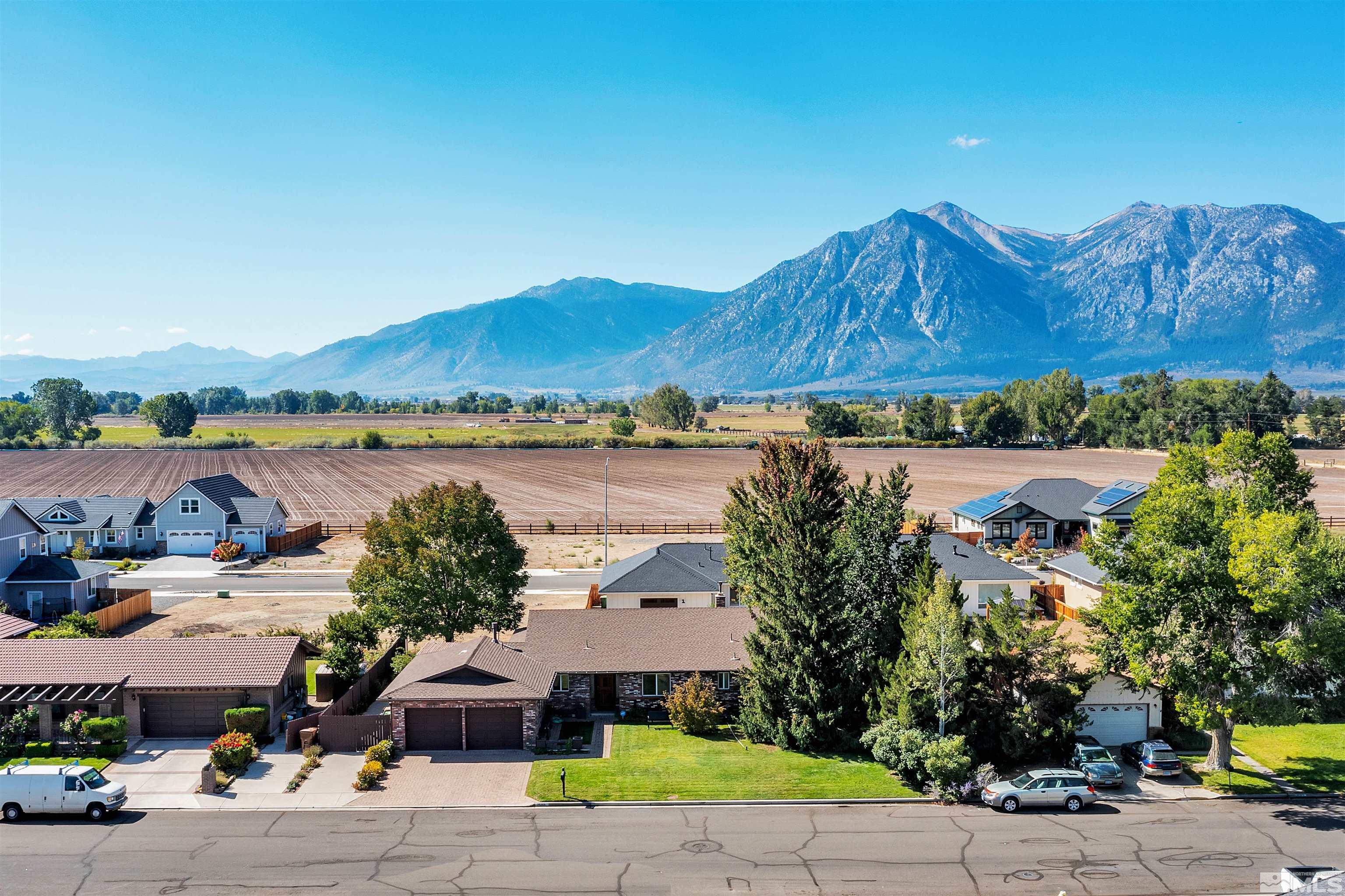 an aerial view of multiple house