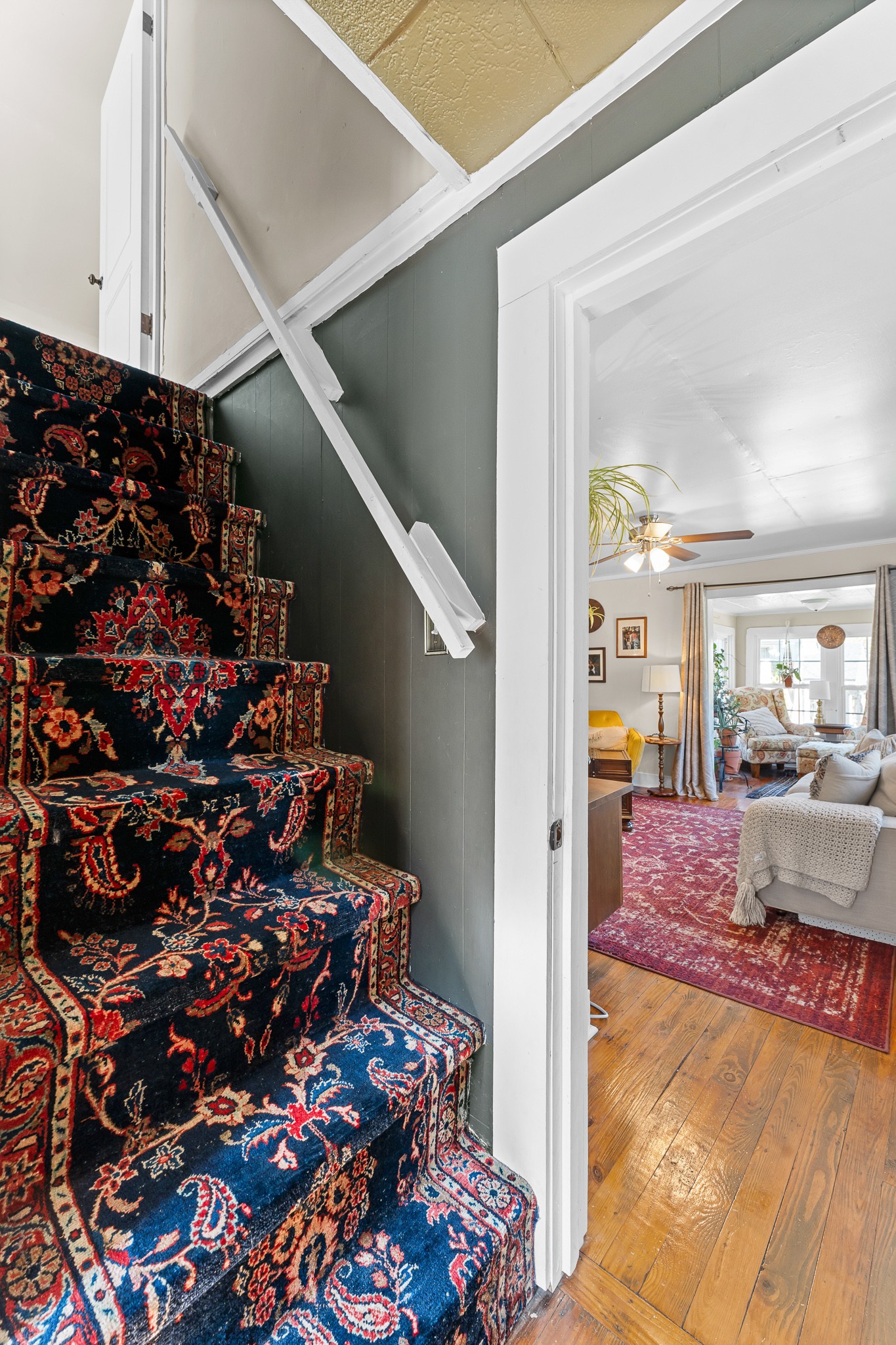 a view of entryway with wooden floor