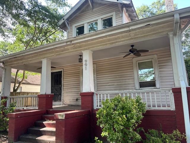 a view of a house with a porch