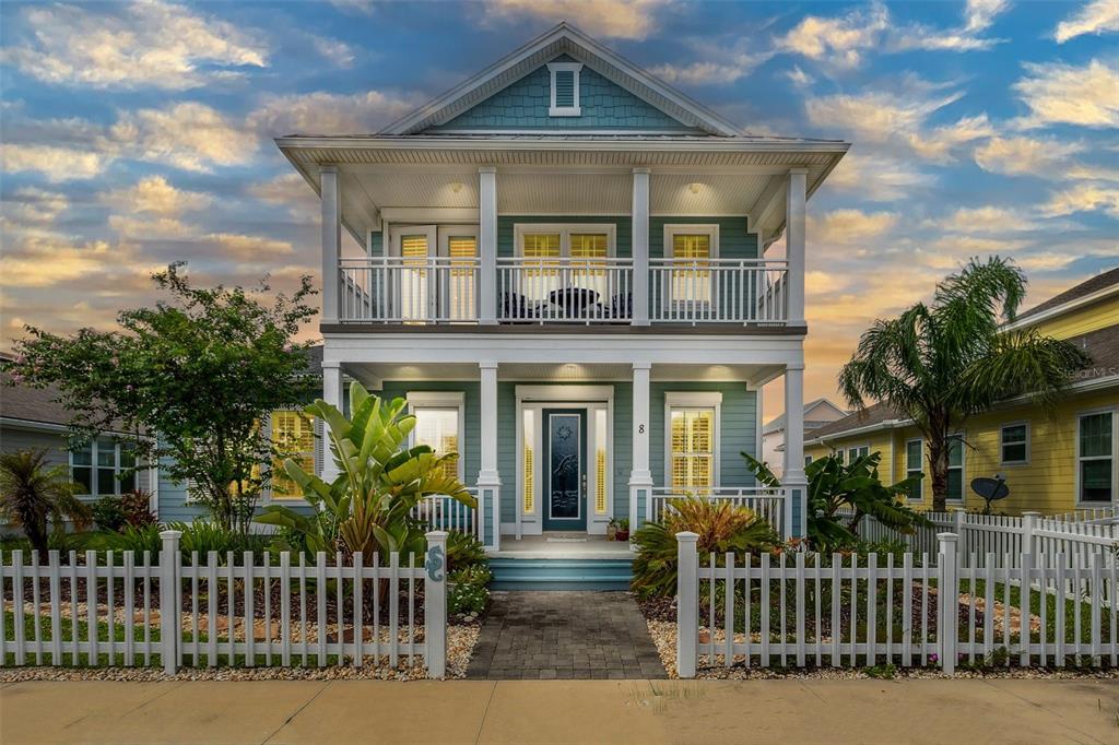 a front view of a house with a porch