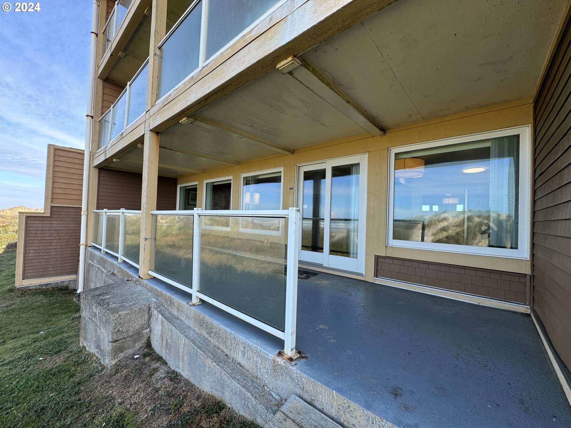 a view of a house with a balcony