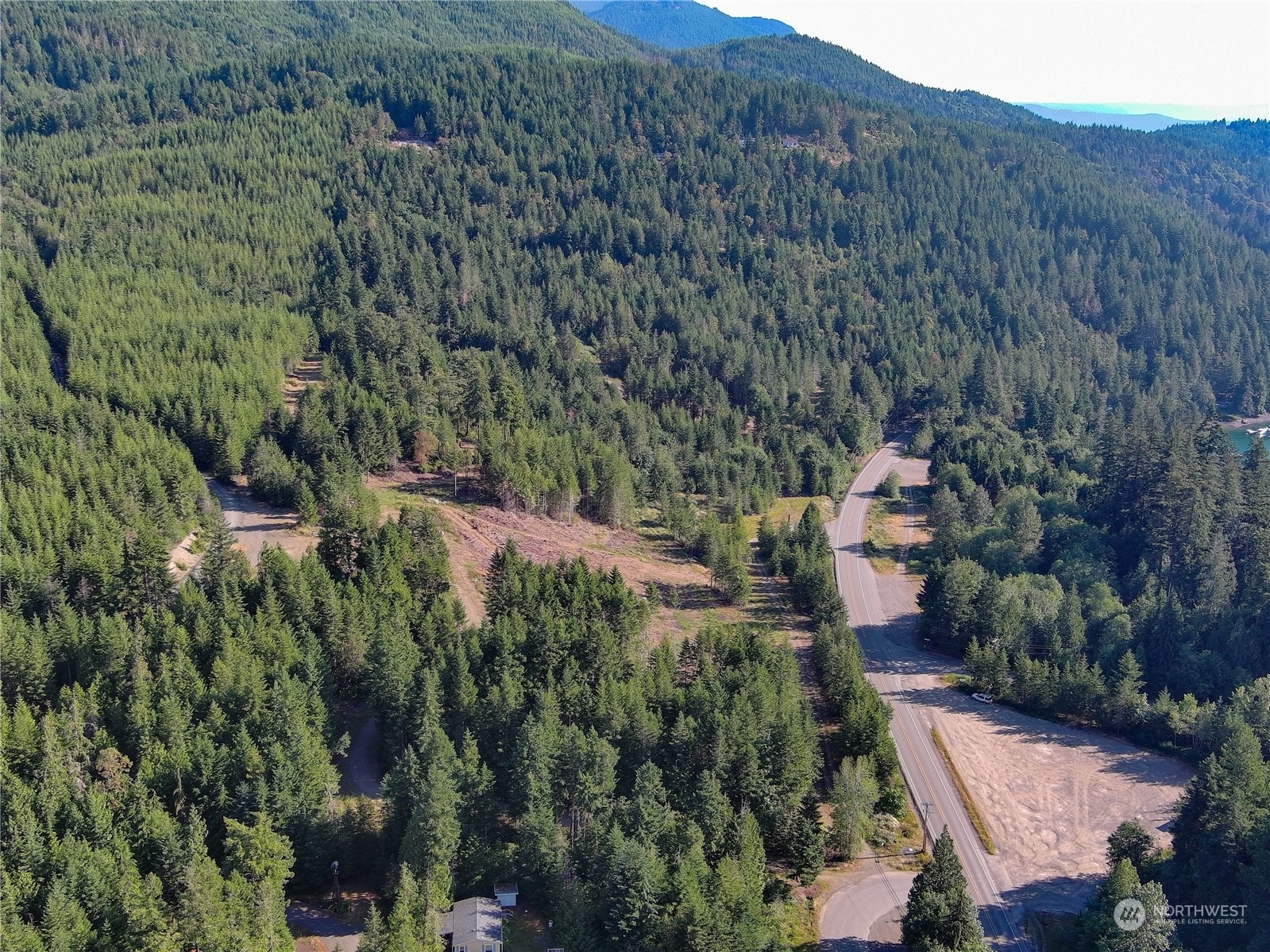 an aerial view of residential house with outdoor space