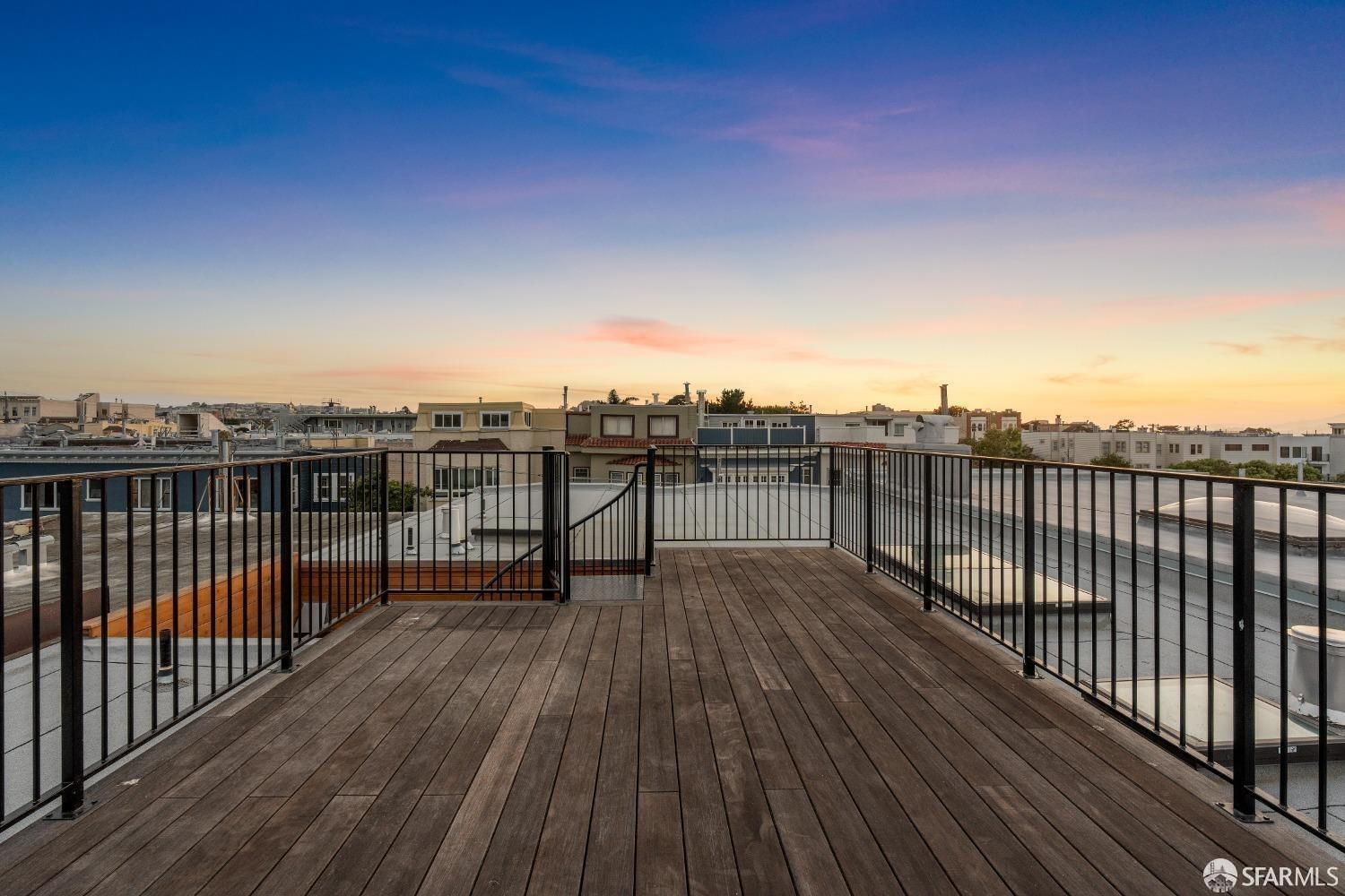 a view of balcony with city view